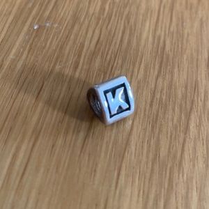 Pandora Sterling Silver "K" Letter Charm